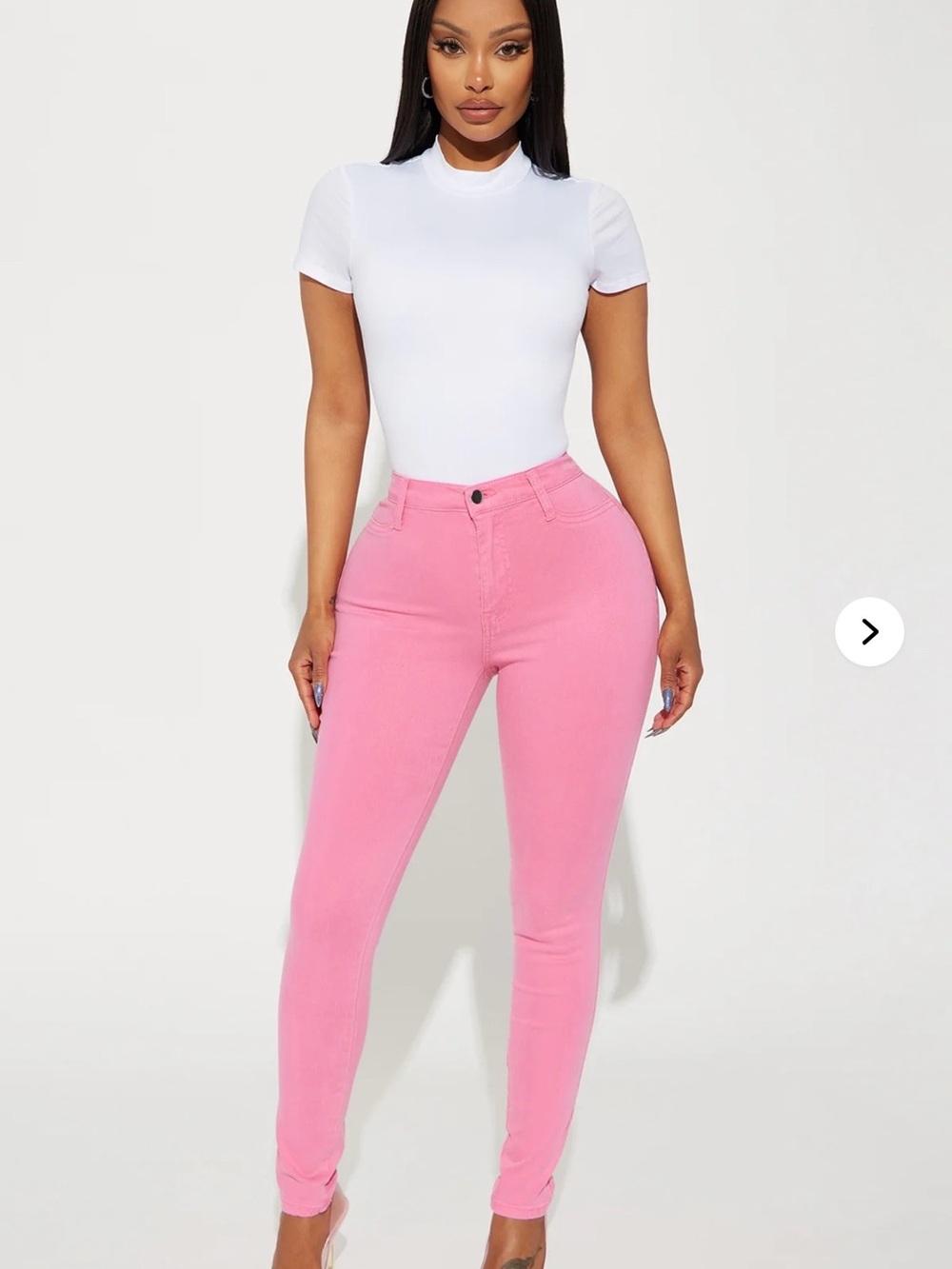 Fashion Nova Pink Skinny Jeans - Women